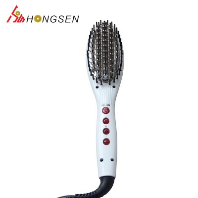 Wholesale hot sales fast PTC heater easy control hair straightener brush with factory price