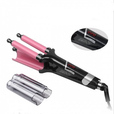 New German Beauty Triple Hair Curling Tongs of Hair Straightener And Curling Iron LCD Display Hair Curler For Woman