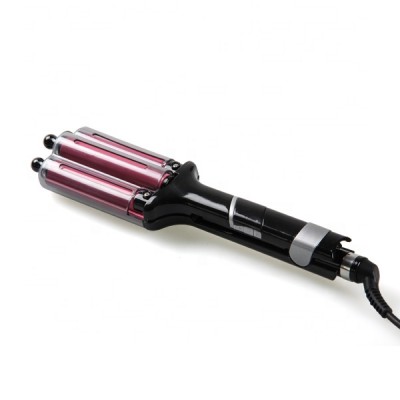 Three Barrel Curling Iron LCD Temperature Display 22 mm Hair Curling Wand for All Hair Types