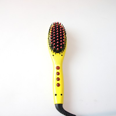 New Design Manufacturer Private Label 2 in 1 LED Electric Fast Hair Straightener Brush