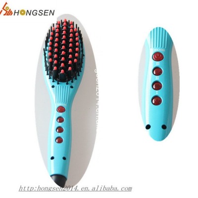 2017 New Invention OEM Private Label Hair Brush Straightener 2 in 1 Anion LED Electric Fast Hair Straightener Comb